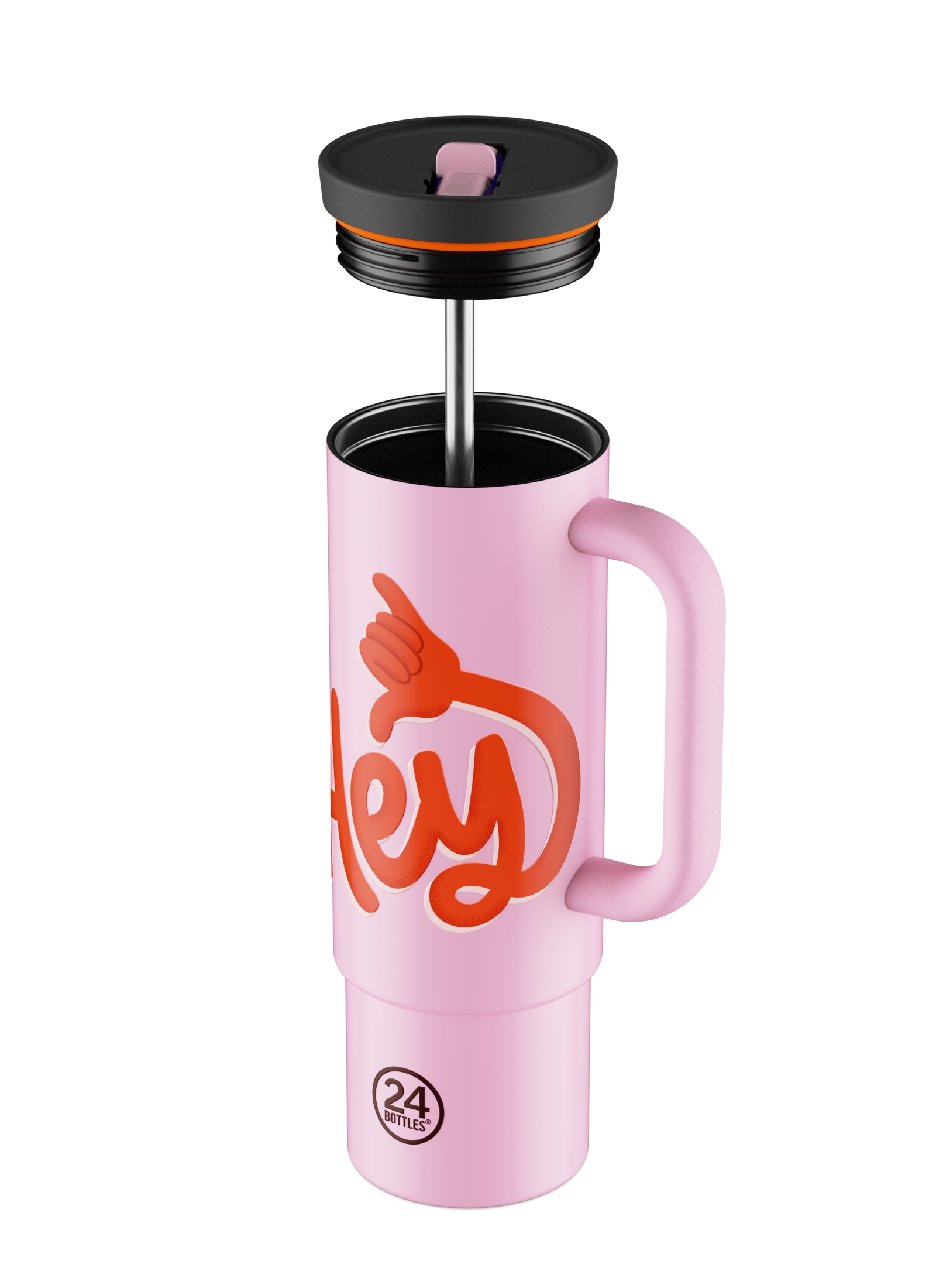 Straw Cup Hey! Pink - 800 ml
