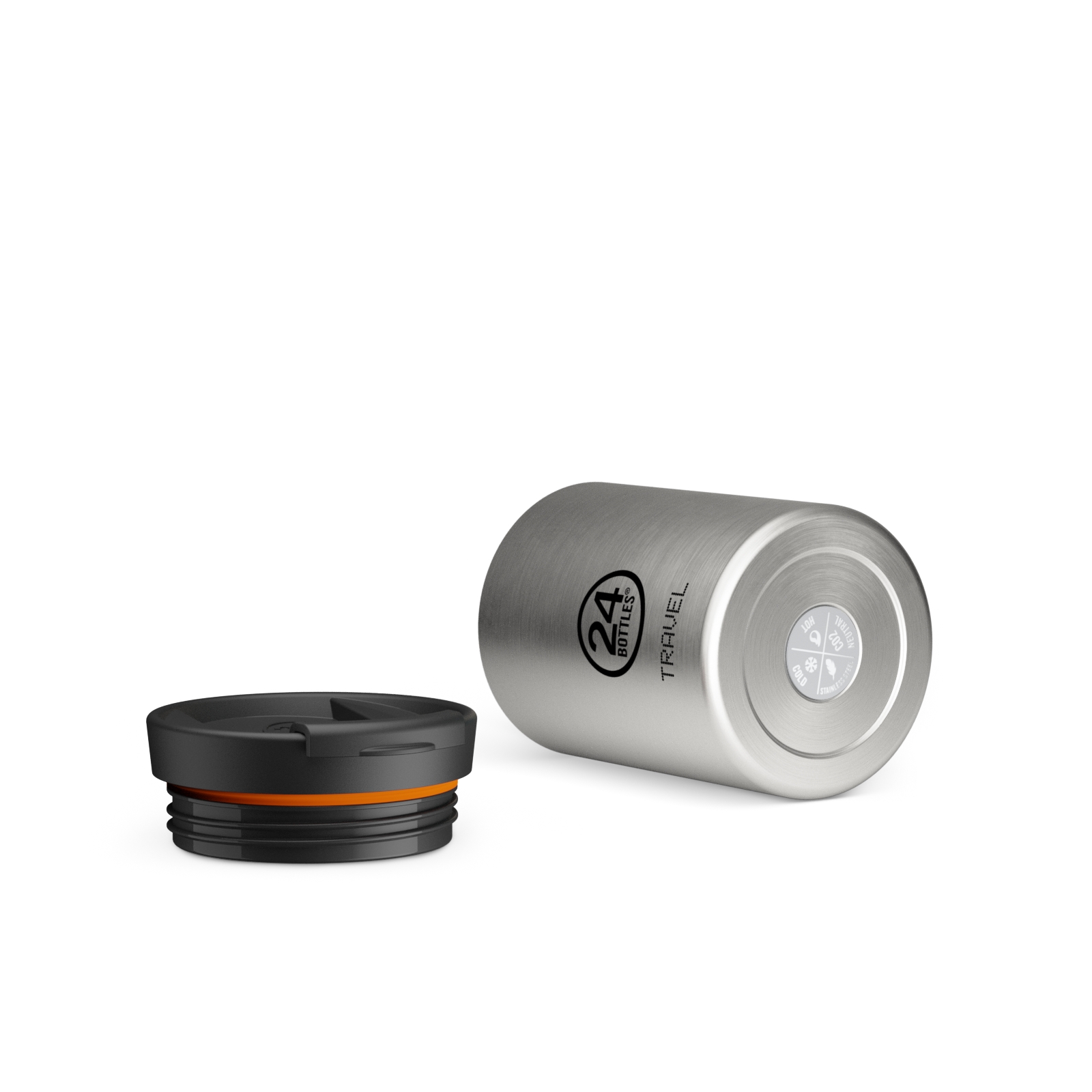 Travel Tumbler Brushed Steel - 350 ml