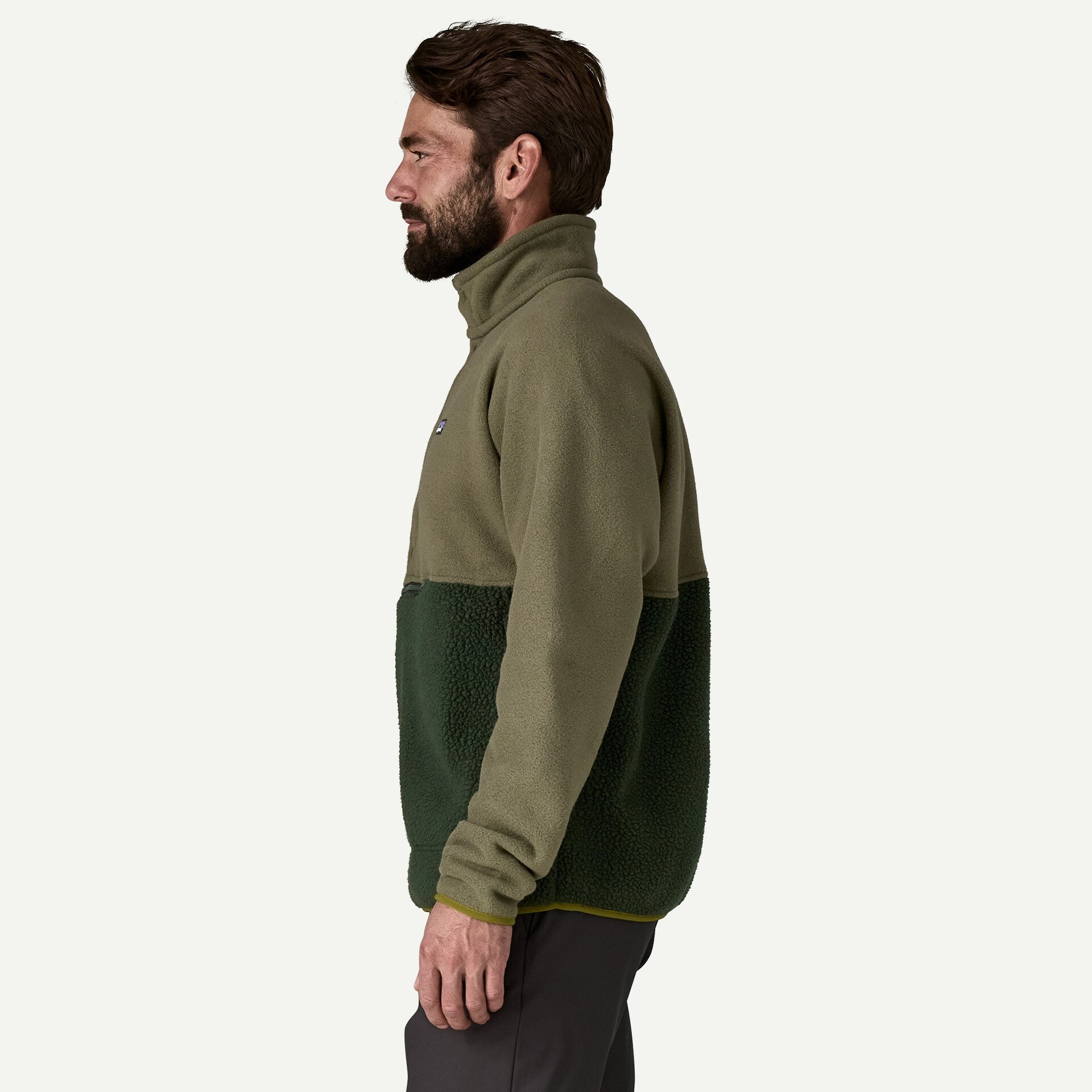 Men's Retro Pile Half-Snap Fleece Pullover