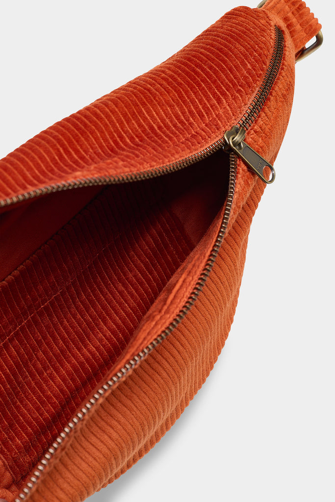 Sac banane L Sasha Velours Brique