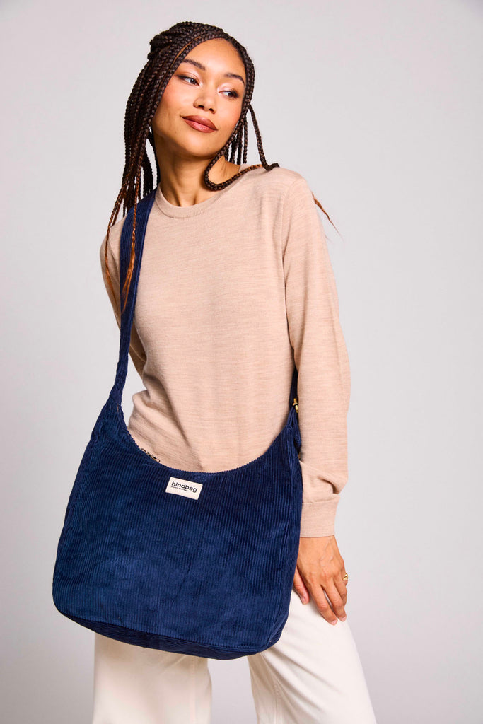 Sac hobo Claire Velours Marine