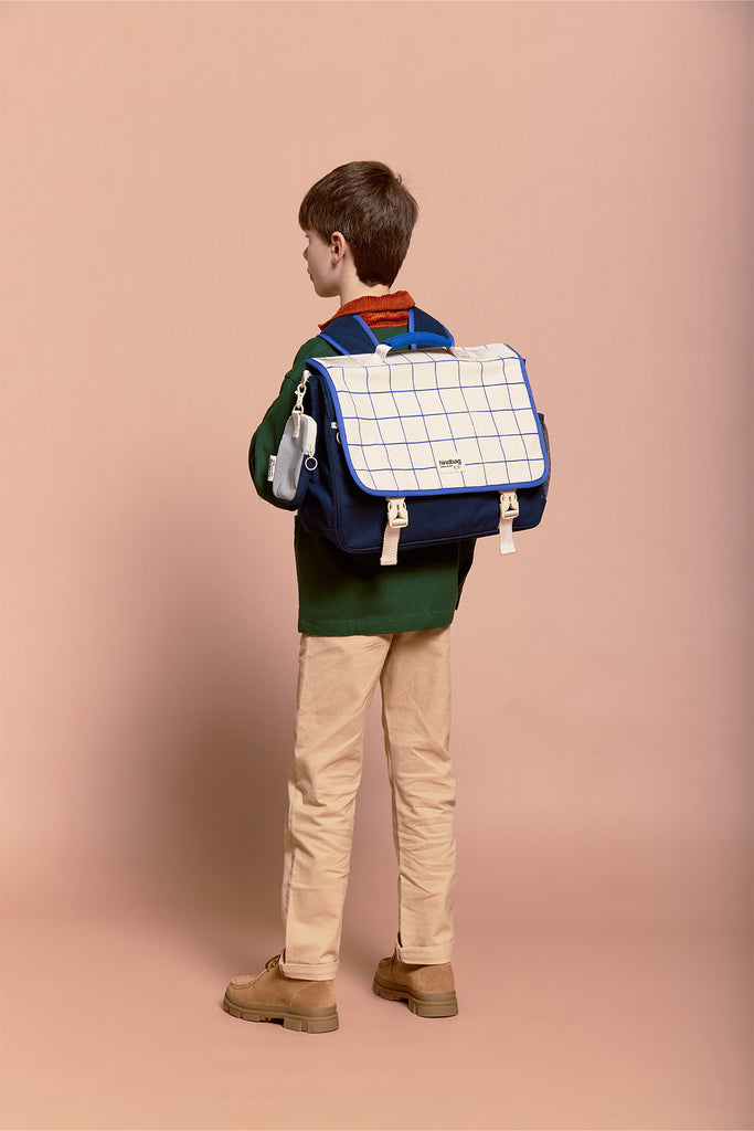 Cartable Léo Tricolore Carreaux