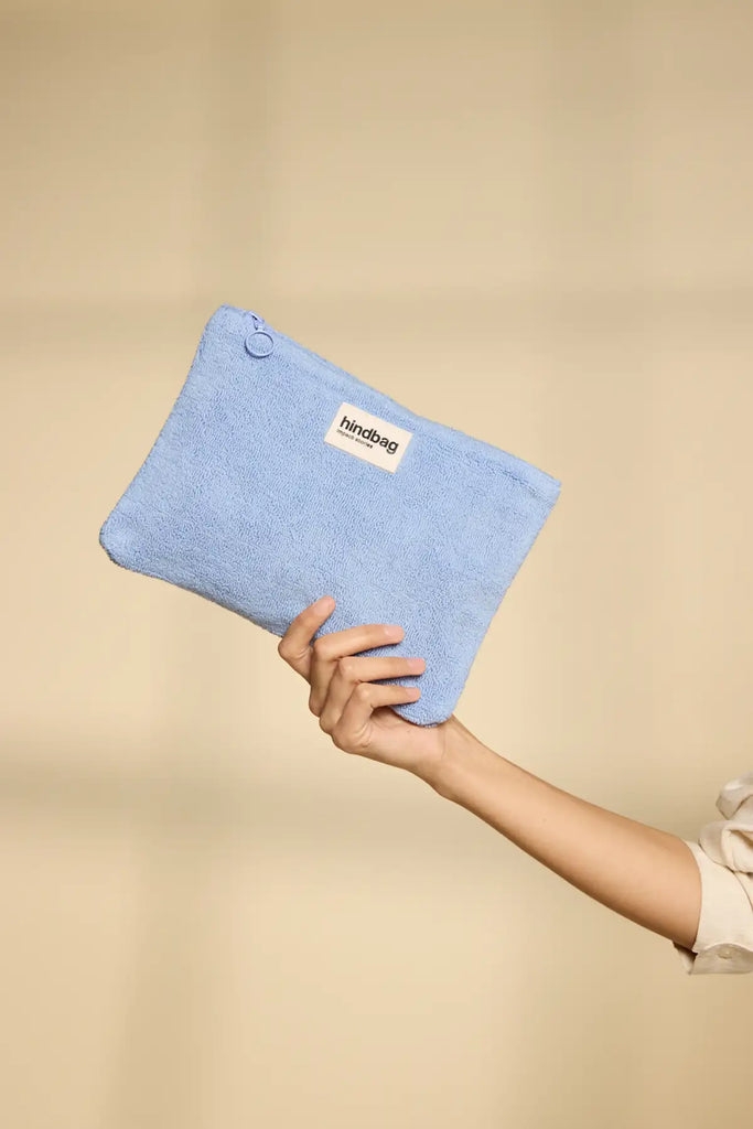 Pochette Ema Éponge bleu nuage