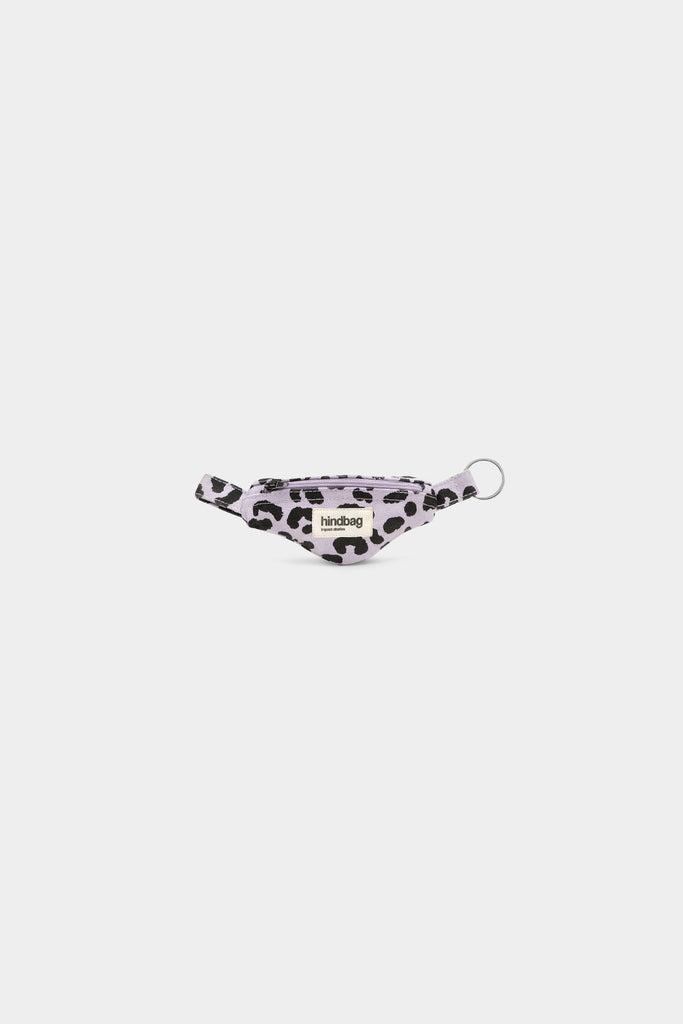 Porte-clés banane Côme Léopard lilas