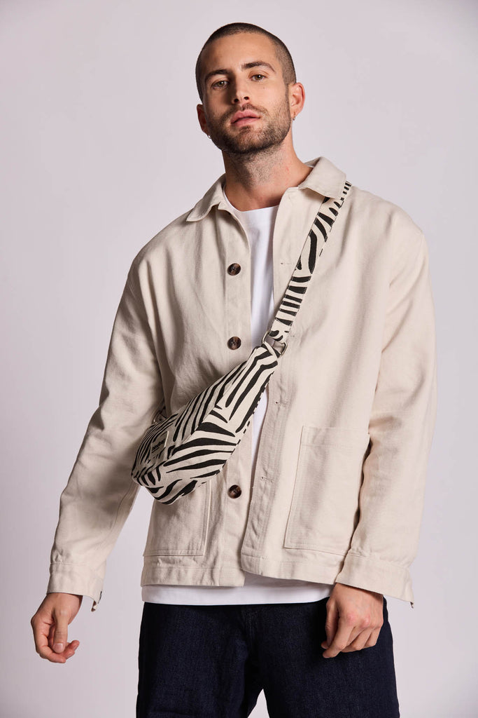 Sac Banane Andrea Zèbre écru