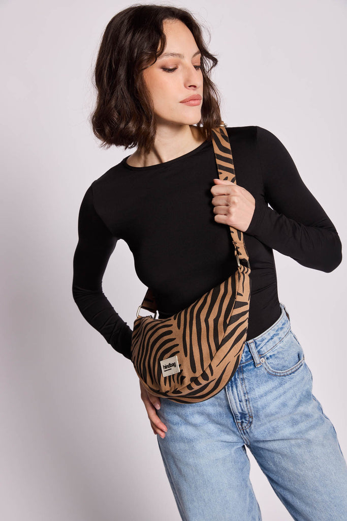 Sac Banane Andrea Zèbre cannelle