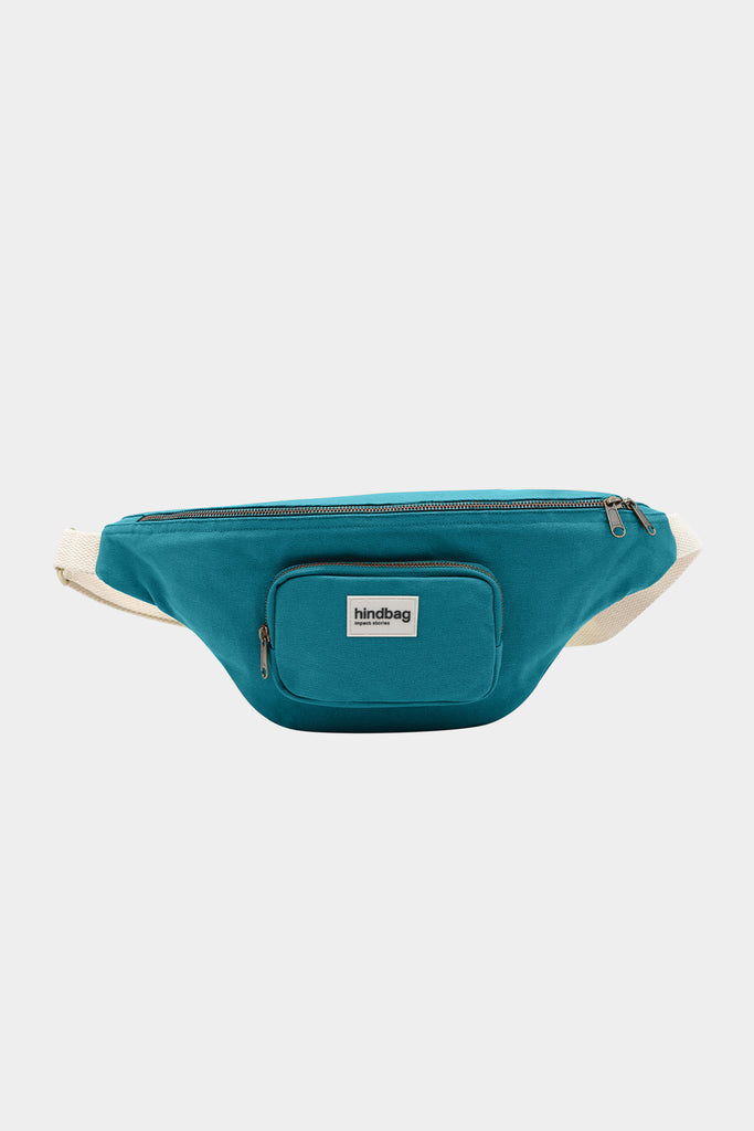 Sac banane XL Sofia Bleu paon