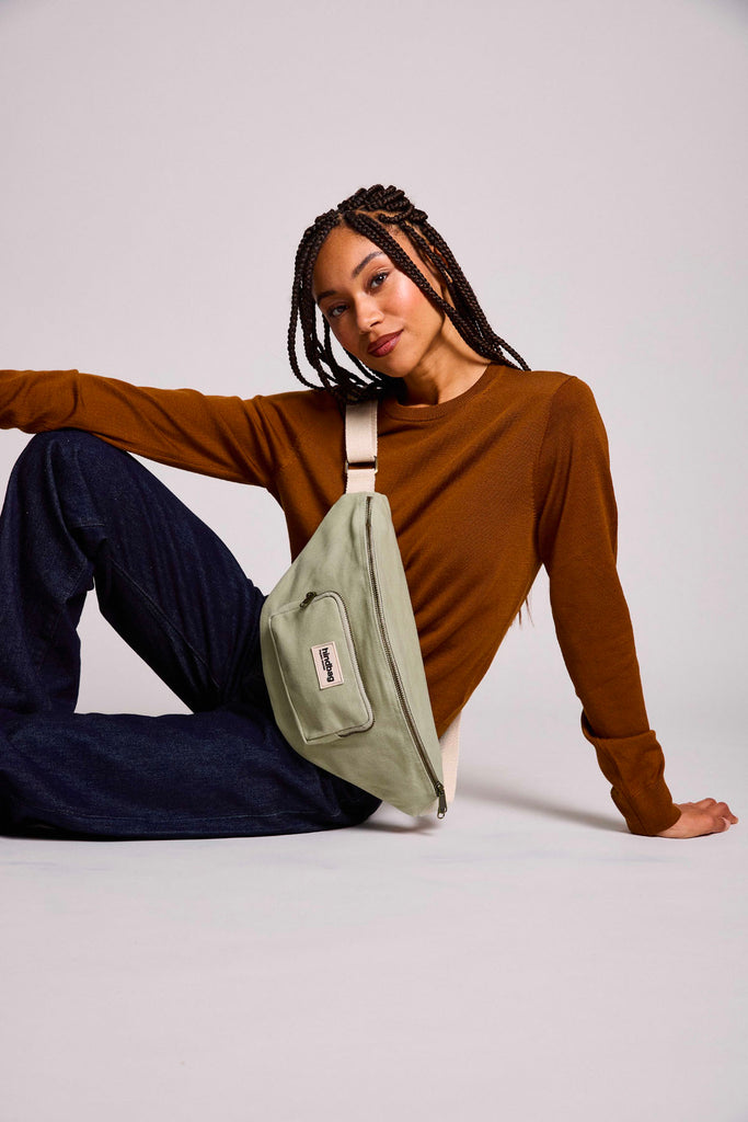 Sac banane XL Sofia Vert argile