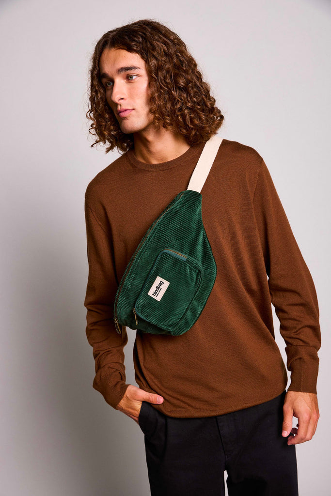 Sac banane XL Sofia Velours Sapin