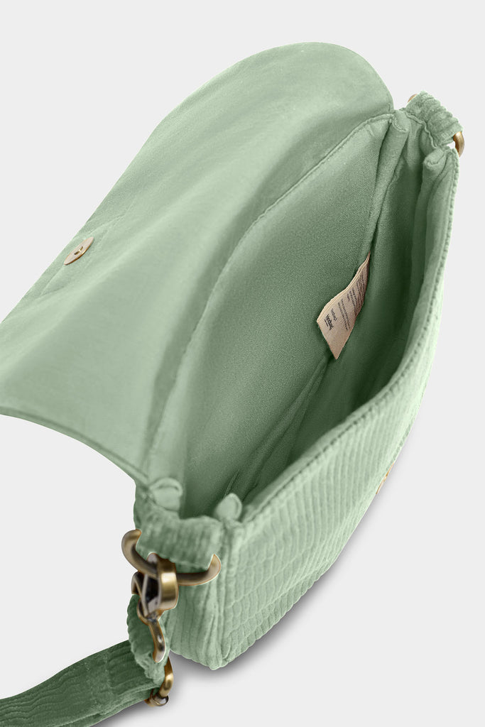 Sac à main Margault Velours Vert d'eau