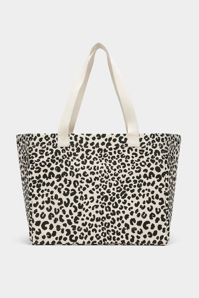Cabas Claude Léopard écru
