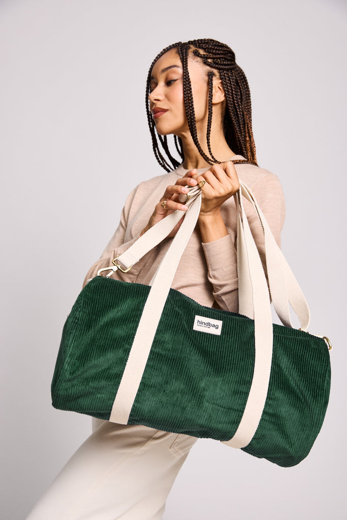 Sac polochon Simon Velours Sapin