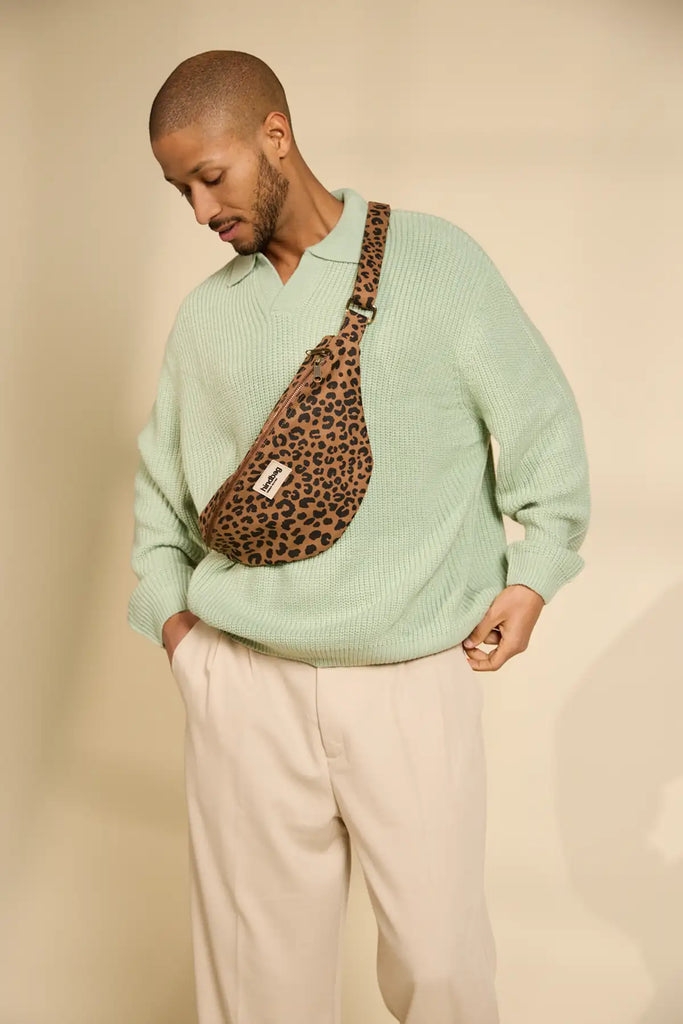 Sac banane L Sasha Léopard cannelle