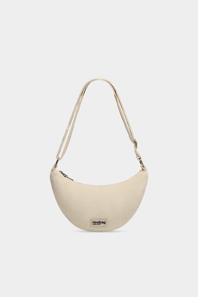 Sac banane Andrea Velours Beige