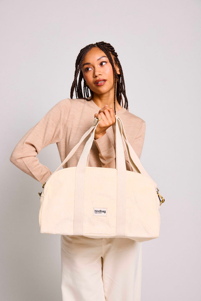 Sac bowling Charlie Velours Beige