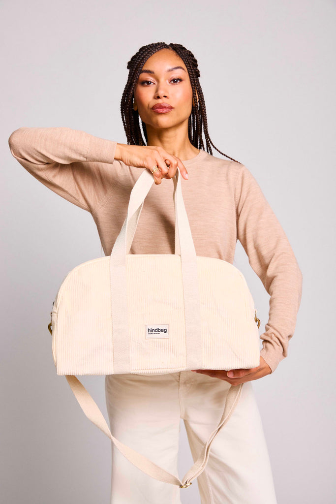 Sac bowling Charlie Velours Beige