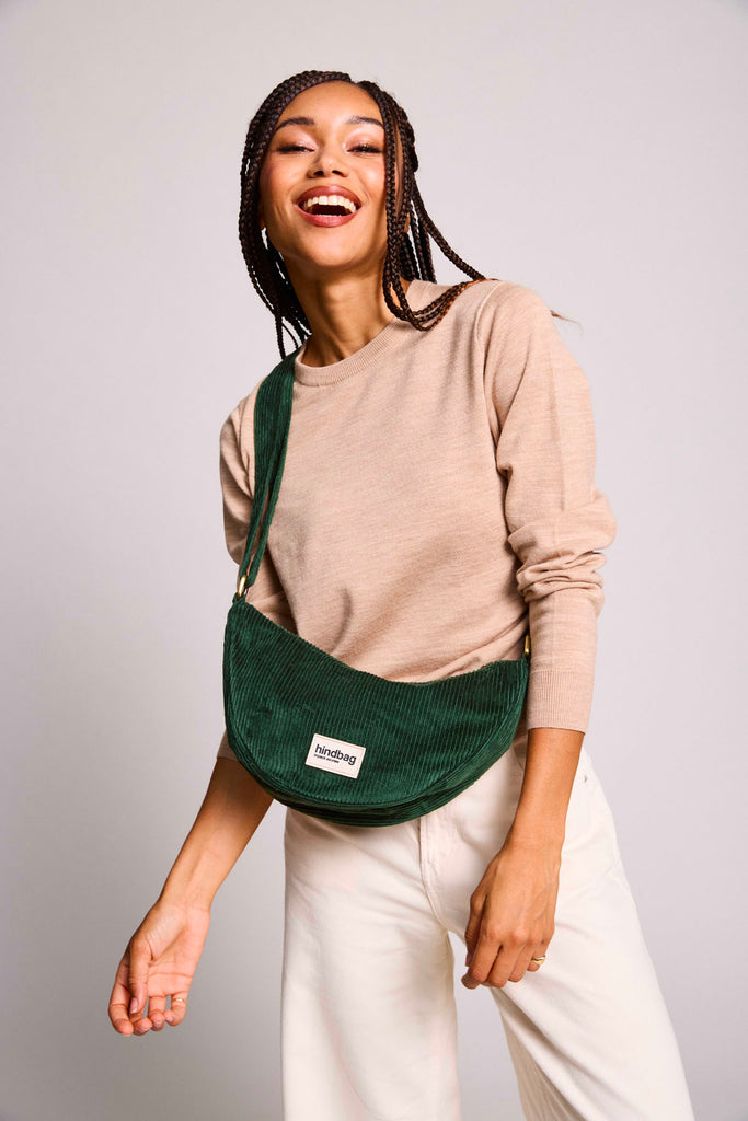 Sac banane Andrea Velours Sapin