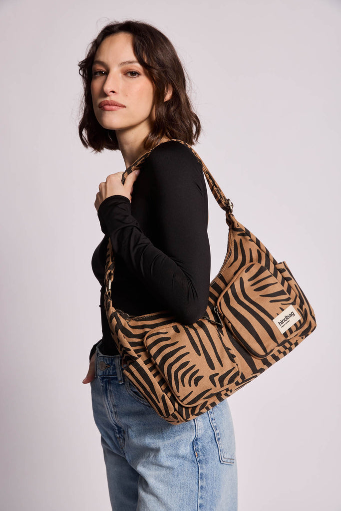 Sac multipocket Emile Zèbre Cannelle