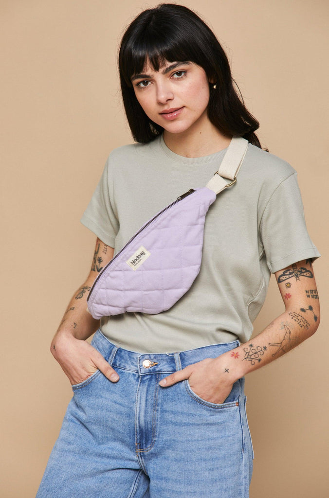 Sac banane matelassé Olivia Lilas