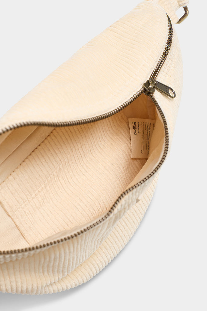 Sac banane L Sasha Velours Beige