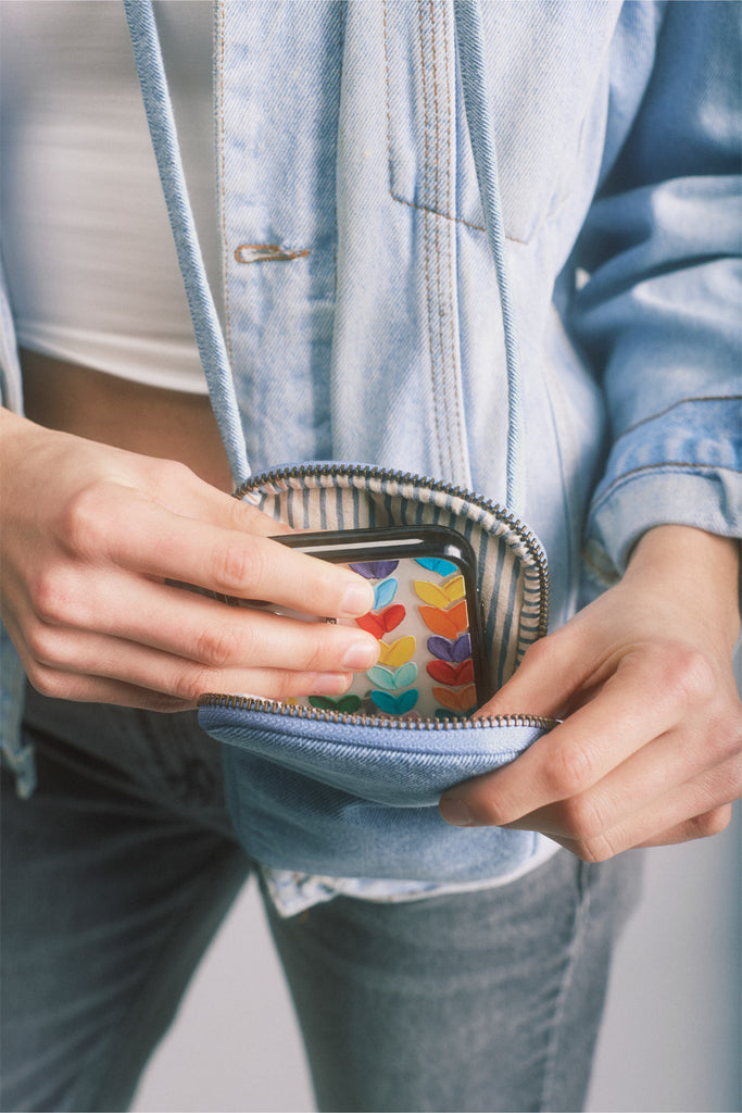 Pochette téléphone Bill Denim Bleu