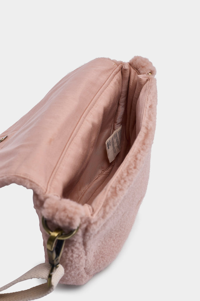 Sac à main Margault Teddy Rose poudré