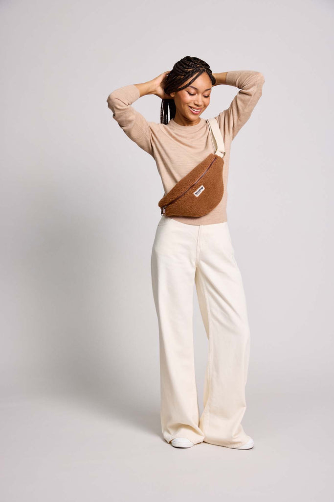 Sac banane Olivia Teddy Brun