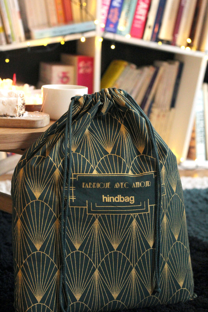 Pochon cadeau réutilisable vert