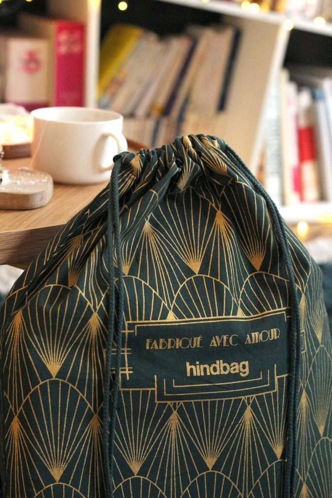 Pochon cadeau réutilisable vert