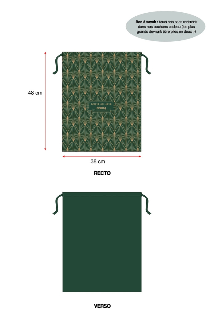 Pochon cadeau réutilisable vert