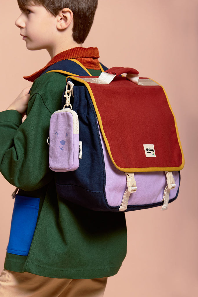 Cartable Léo Tricolore Terracotta