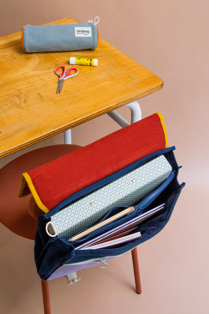 Cartable Léo Tricolore Terracotta