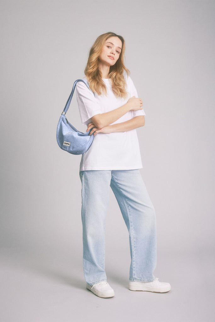 Sac banane Andrea Denim Bleu