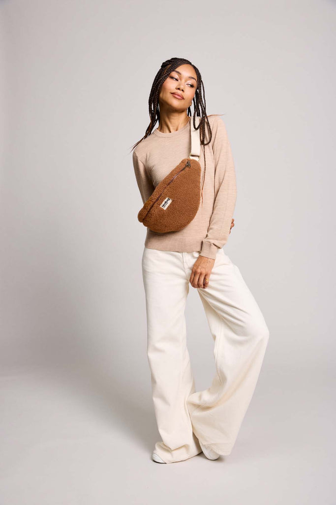 Sac banane L Sasha Teddy Brun