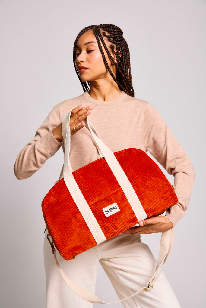 Sac bowling Charlie Velours Brique