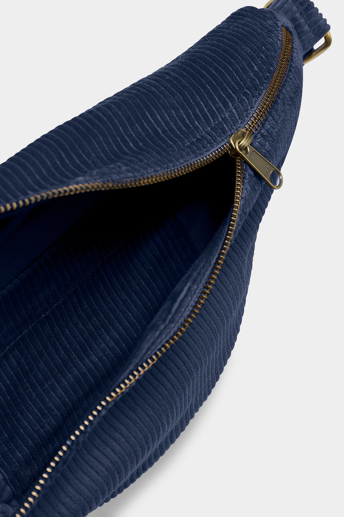 Sac banane L Sasha Velours Marine