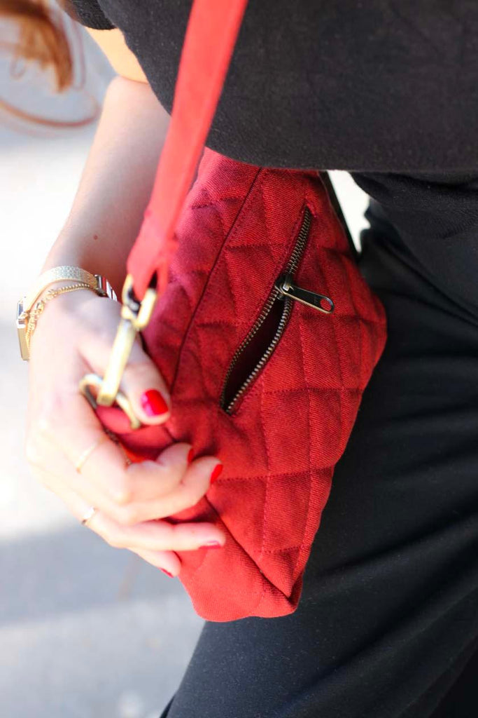 Sac à main matelassé Margault Terracotta