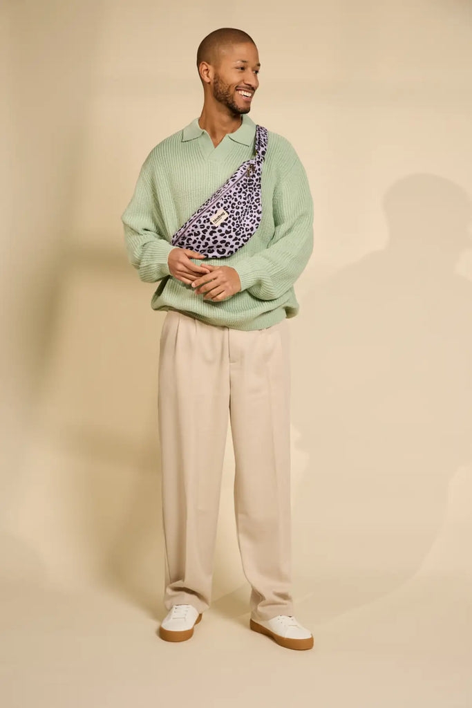 Sac banane L Sasha Léopard lilas