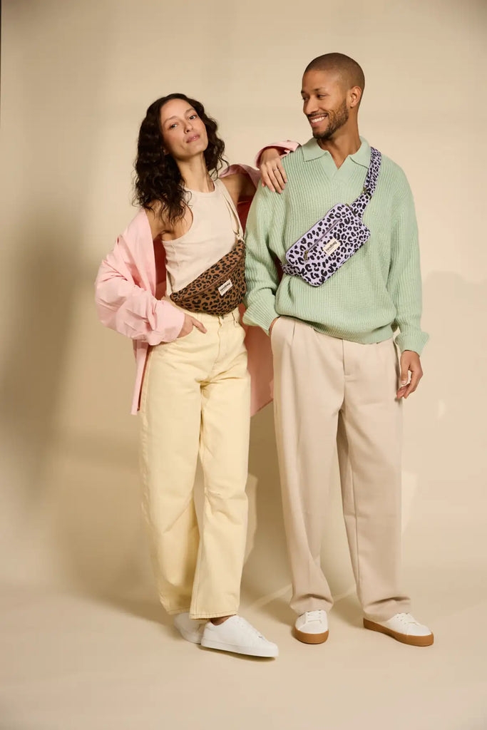 Sac banane Harry Léopard lilas