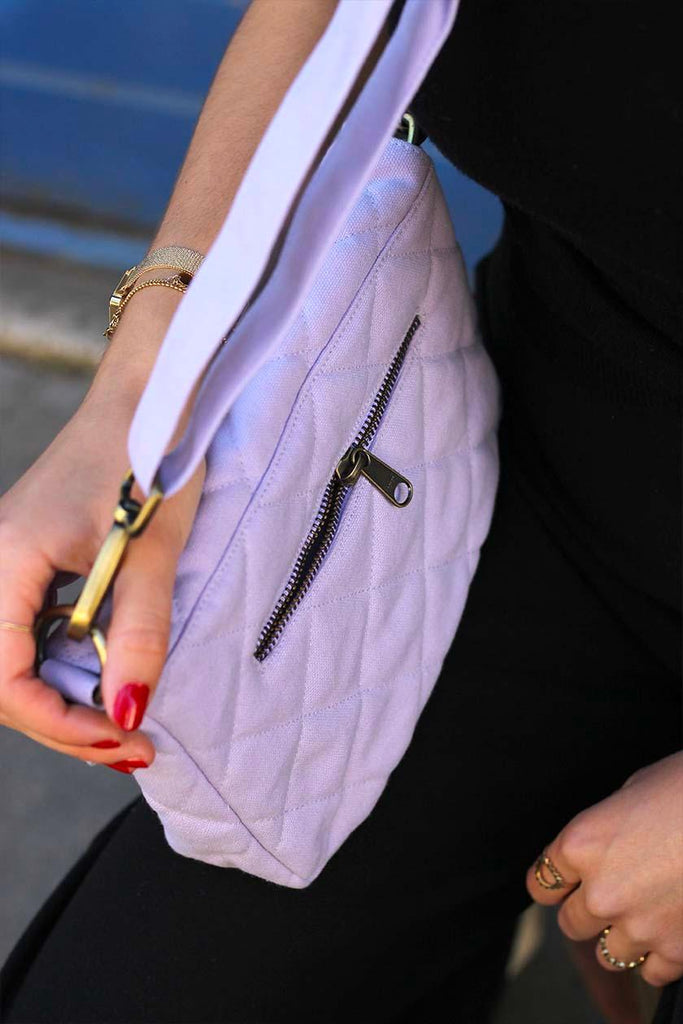 Sac à main matelassé Margault Lilas