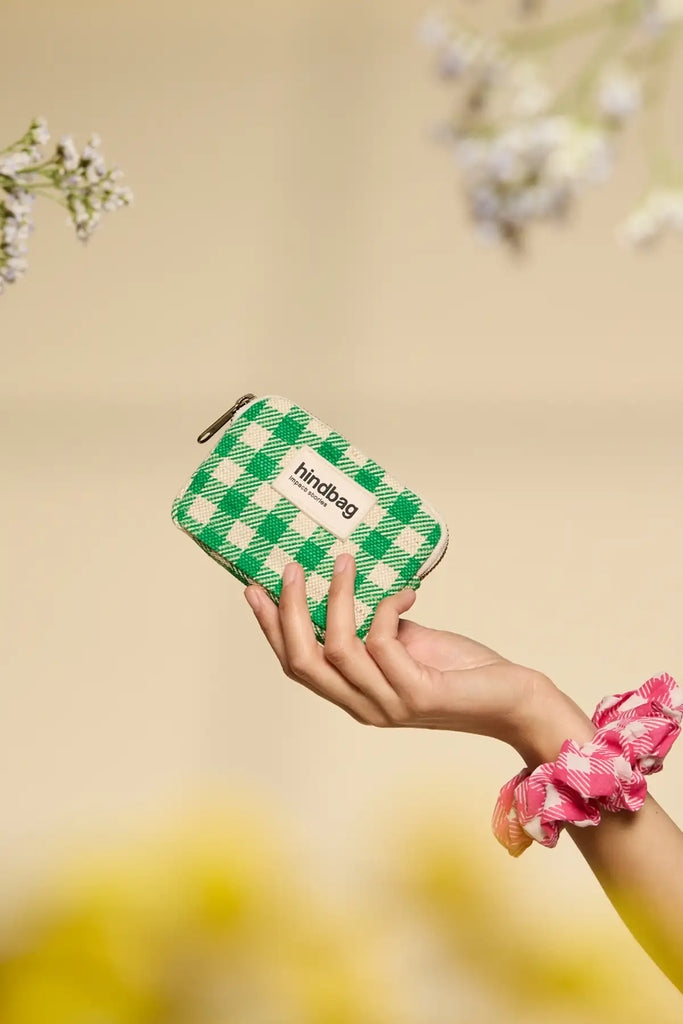 Porte-monnaie Lili Vichy vert