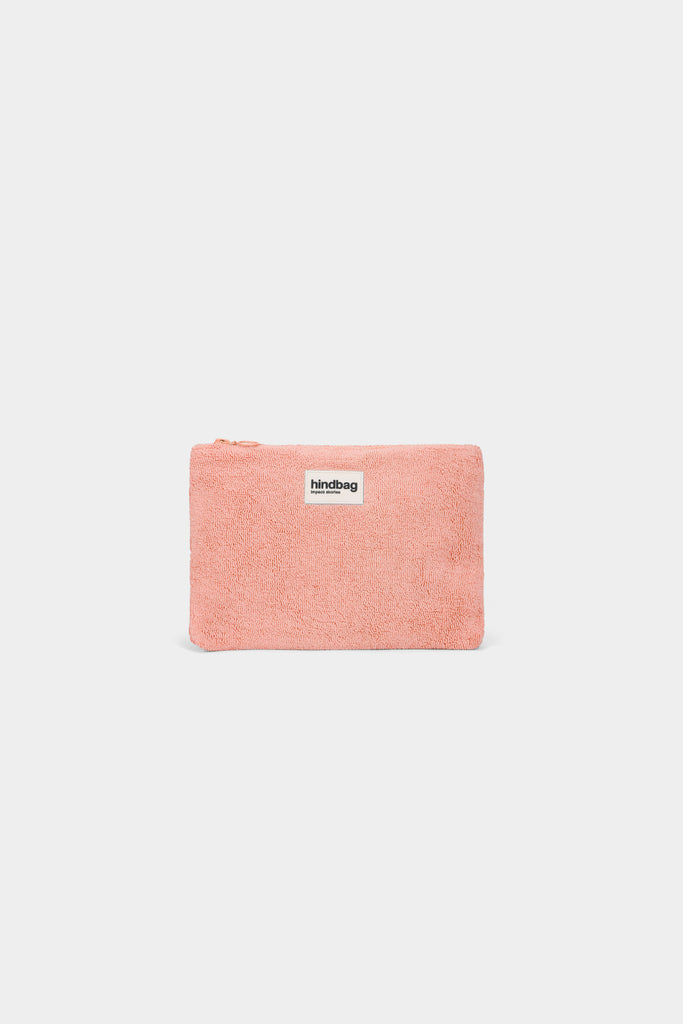 Pochette Ema Éponge rose corail