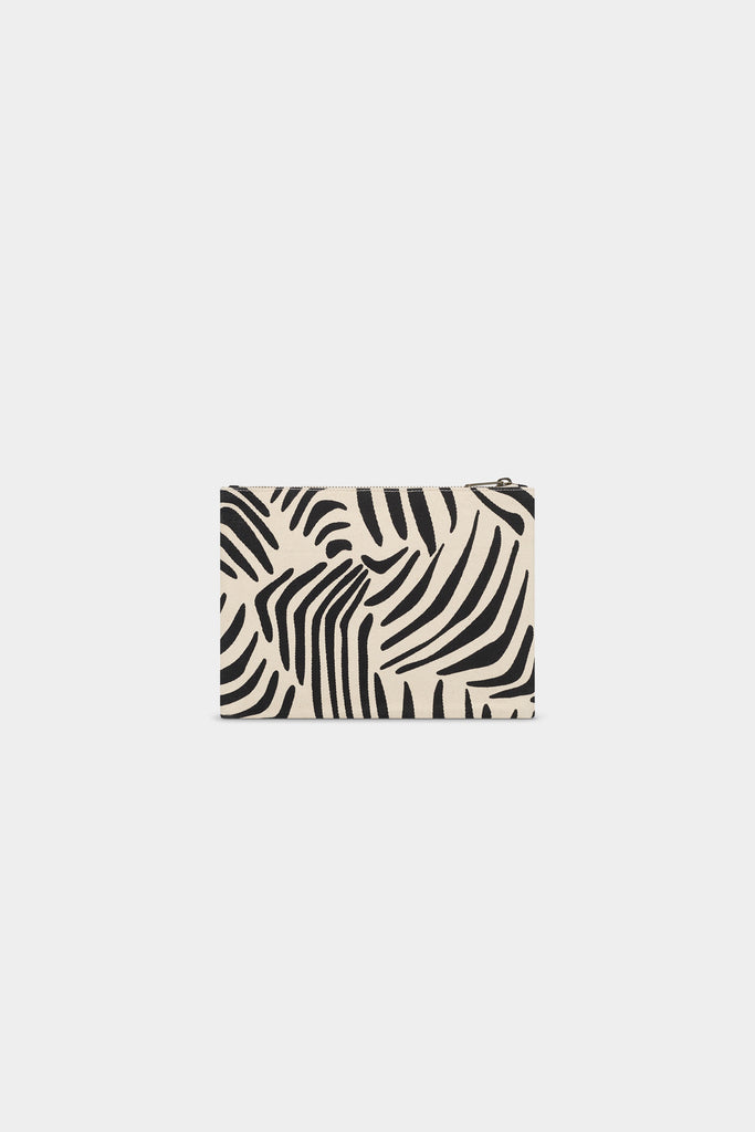 Pochette Ema Zèbre écru
