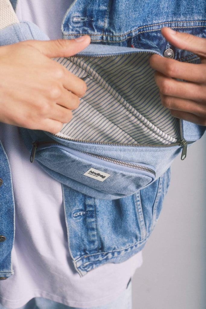 Sac banane XL Sofia Denim Bleu