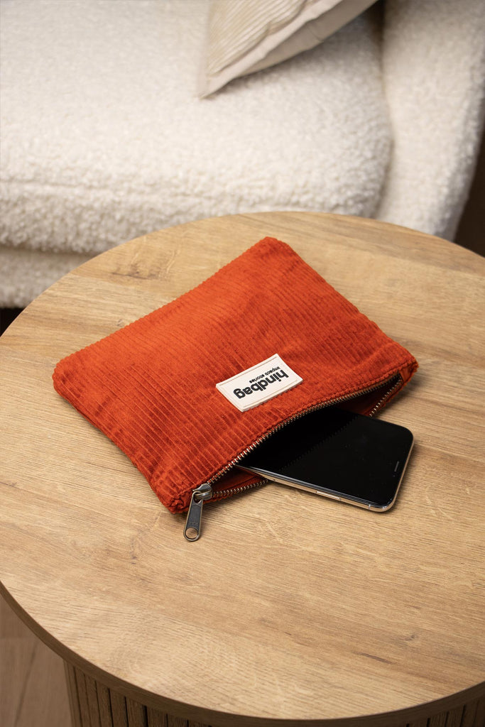 Pochette Lou Velours Brique