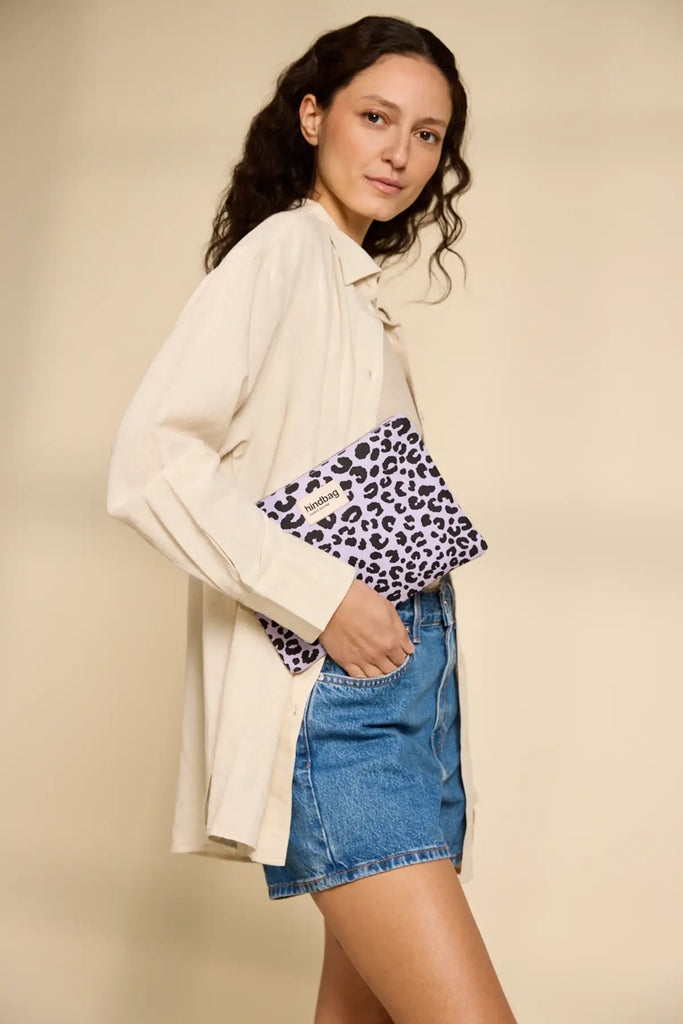 Pochette Ema Léopard lilas