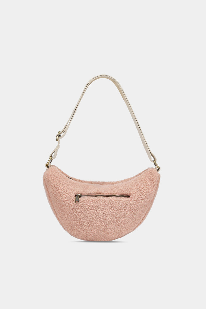 Sac banane Andrea Teddy Rose poudré