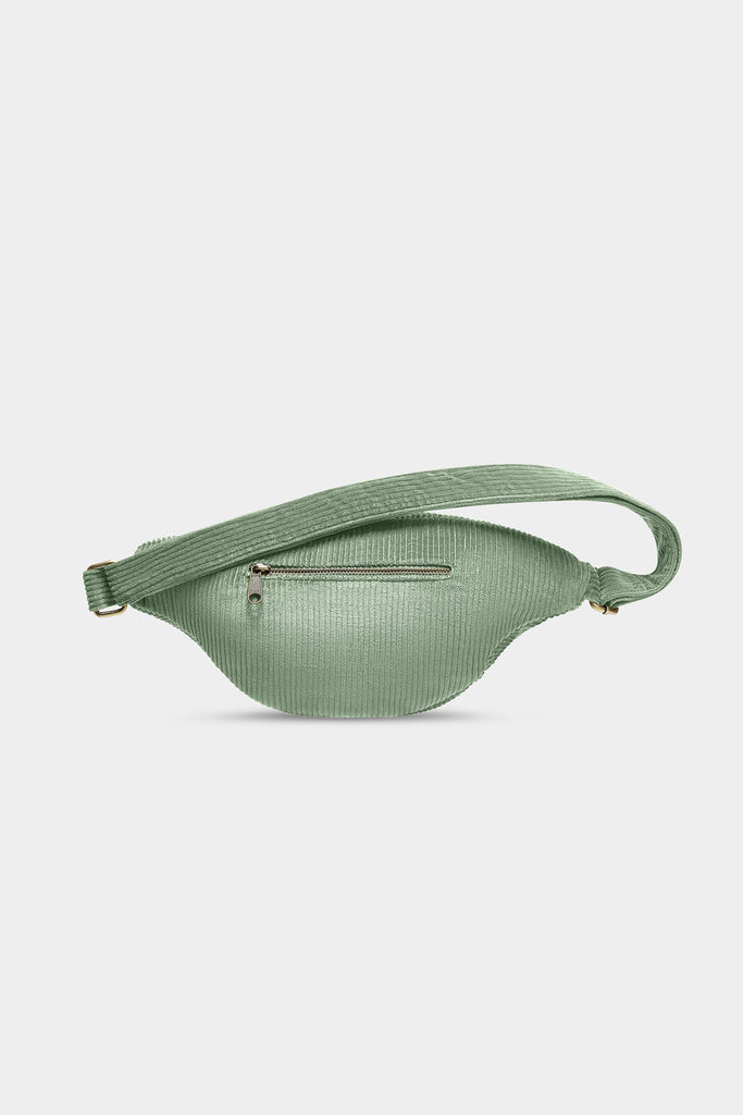 Sac banane L Sasha Velours Vert d'eau