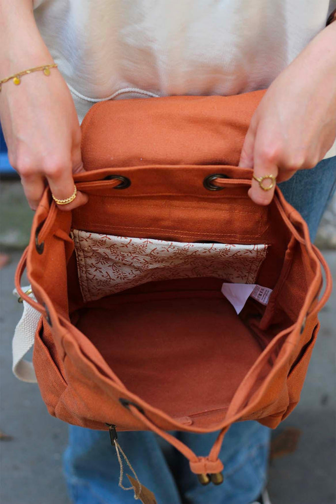 Mini sac à dos Eliot Sienne