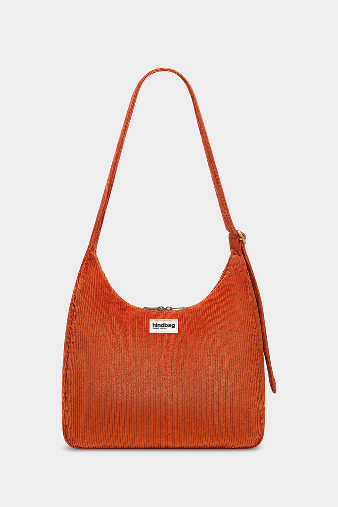Sac hobo Claire Velours Brique